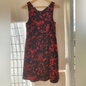 Kensie Black and Red Floral Dress